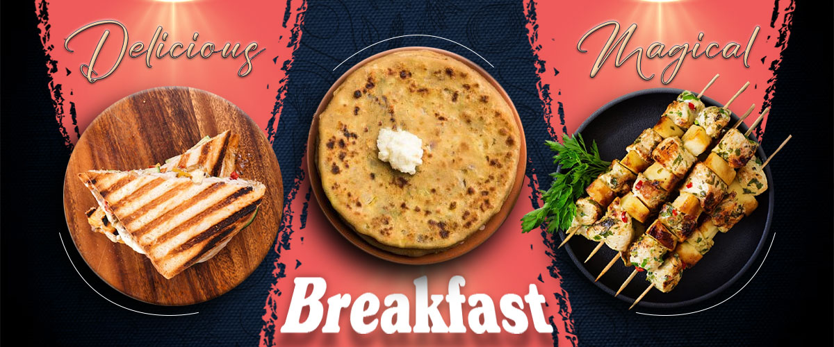 Breakfast - Aloo Puri, Chole Bhature, Chole Puri